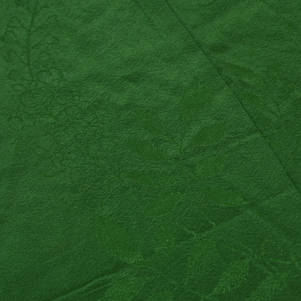 Antique green haori with bird kamon and fine jacquard pattern