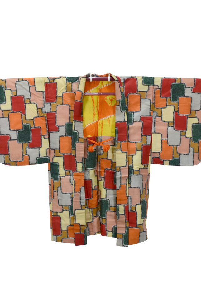 Antiker Meisen Haori mit geometrischem Muster | 1930er–1940er