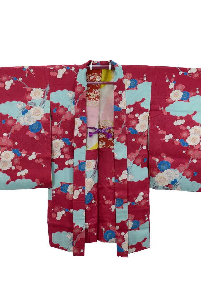 Antique Haori with Plum Blossoms in Red-Violet