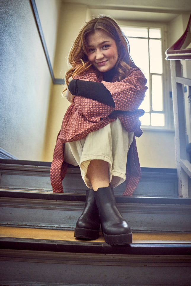 Haori - Shibori Muster mit Lila und pink