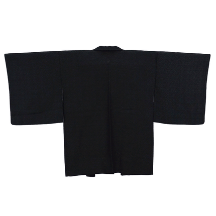 Antiker Haori - Schwarz mit Silberfäden ( ca.1920-1930 )