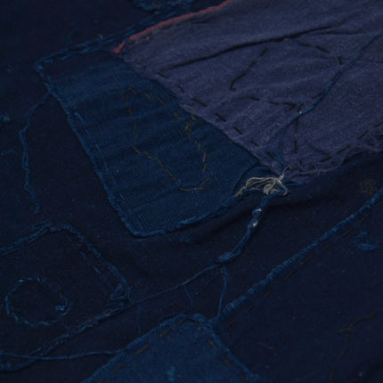 Japanisches Indigo-Boro mit Sashiko | ca. 1900–1930