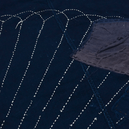 Japanisches Indigo-Boro mit Sashiko | ca. 1900–1930
