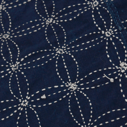 Japanisches Indigo-Boro mit Sashiko | ca. 1900–1930