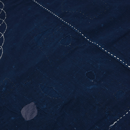 Japanisches Indigo-Boro mit Sashiko | ca. 1900–1930