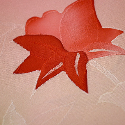 Haori - Orangepink mit Blumen