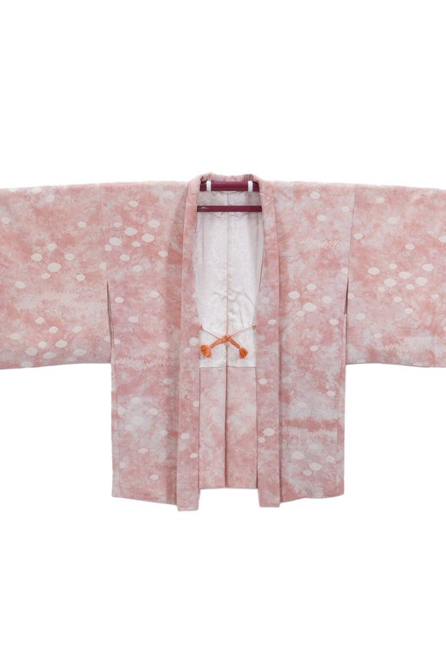 Vintage Haori - Pink with Shibori Shnee pattern