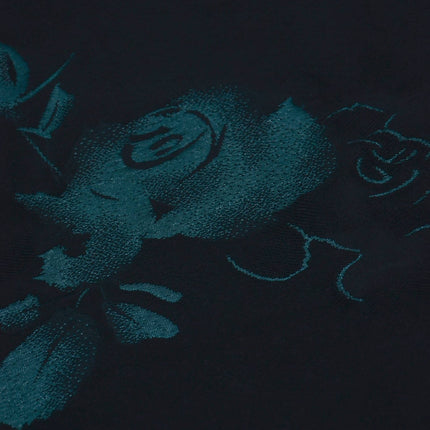 Haori - Black with Green Flowers