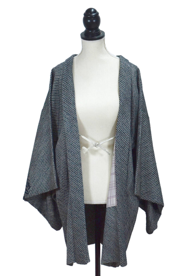 Haori with Shibori pattern - Black