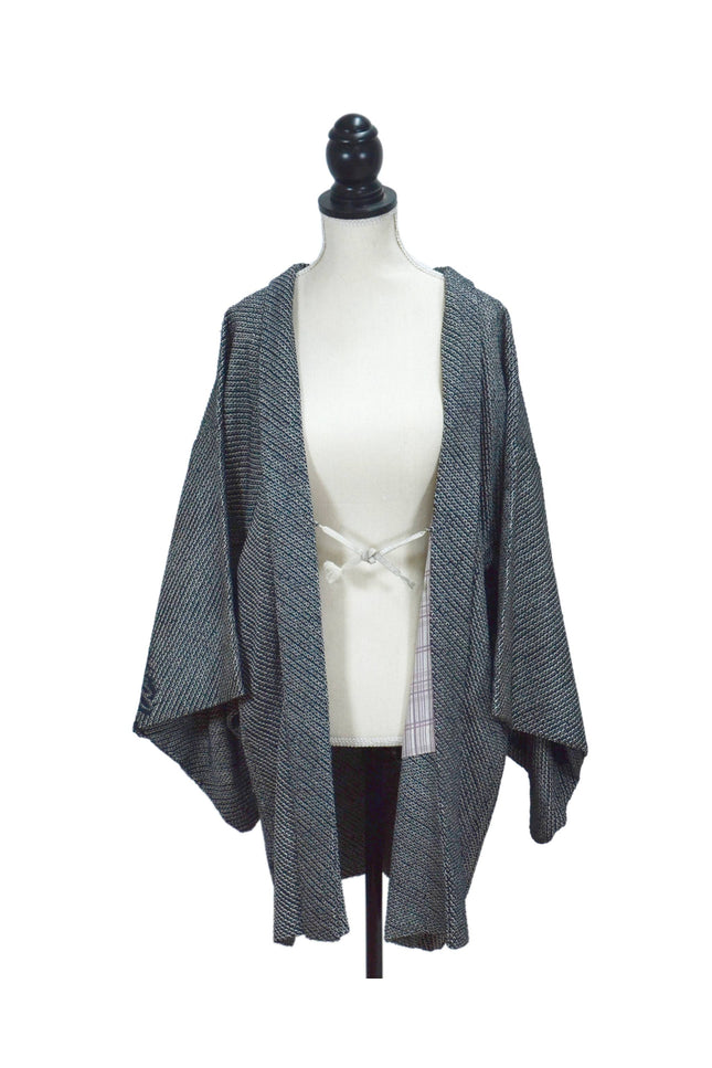 Vintage Haori with Shibori pattern - Black