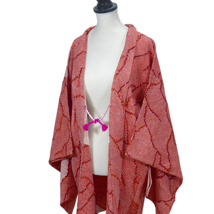 Haori mit Schibori- Muster - Orange