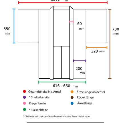 Haori mit Schibori- Muster - Orange