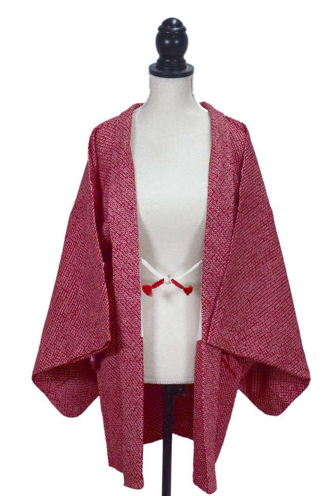 Haori with Shibori pattern - Red