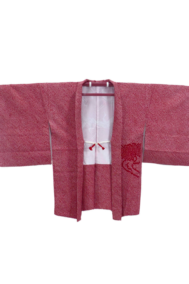 Vintage Haori with Shibori pattern - Red