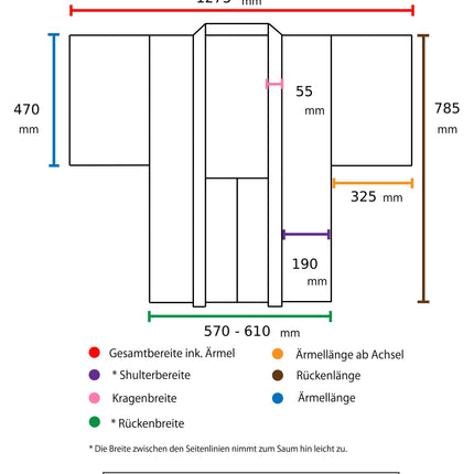 Haori - Black with shimmering floral embroidery