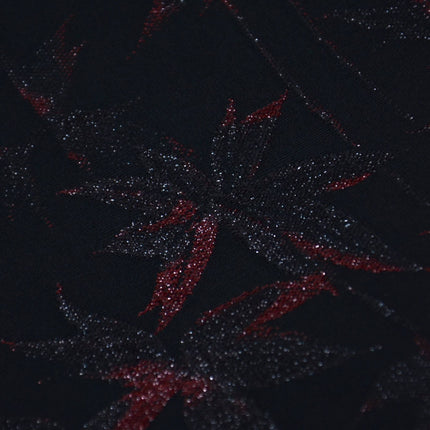 Haori - Black with shimmering floral embroidery