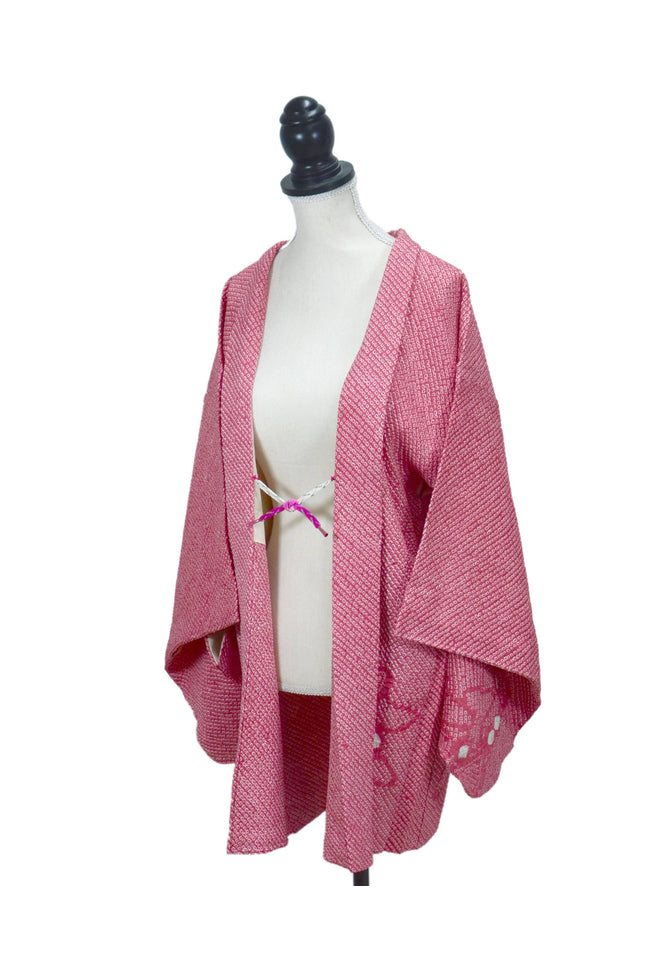Vintage Haori with Shibori pattern - Pink