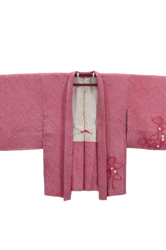 Vintage Haori with Shibori pattern - Pink