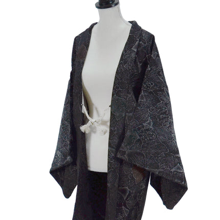 Haori - Schwarz mit Silberfäden