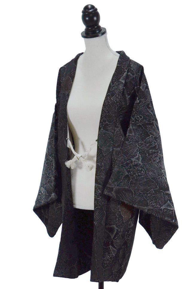 Haori - Schwarz mit Silberfäden