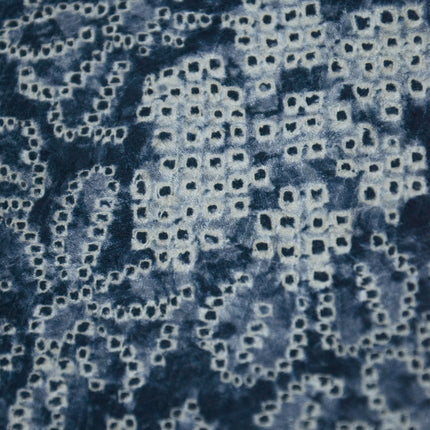 Haori mit Shibori Muster - Tiefblau mit dem Blumen