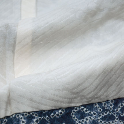 Haori mit Shibori Muster - Tiefblau mit dem Blumen
