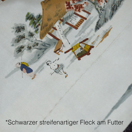 Antiker Haori - Schwarz mit Silberfäden