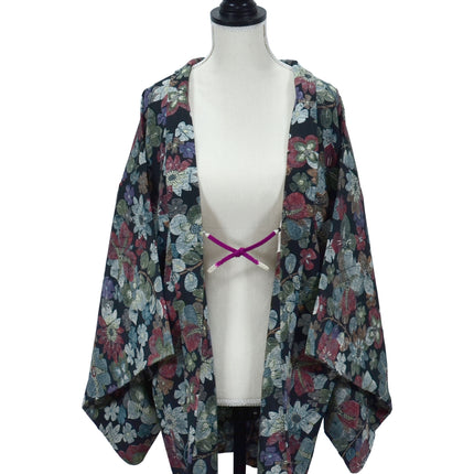 Haori mit mehrfarbigem Blumenmuster