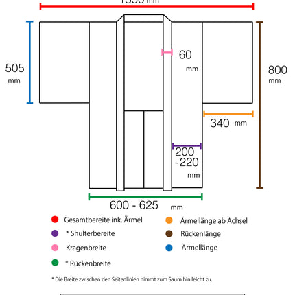 Haori mit einem feinen, mehrfarbigen Streifenmuster