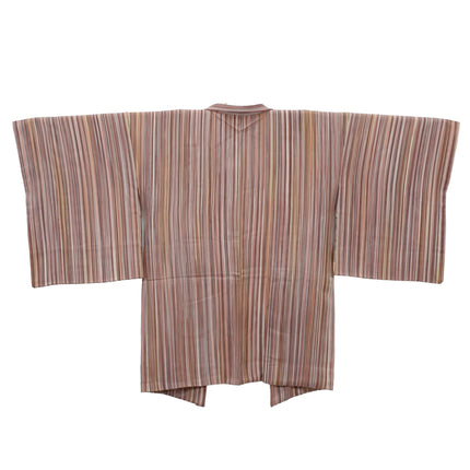 Haori mit einem feinen, mehrfarbigen Streifenmuster