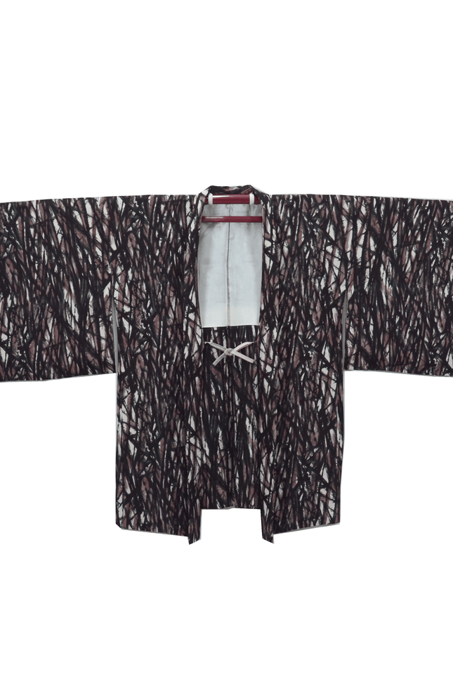 Vintage Haori with brush-like lines