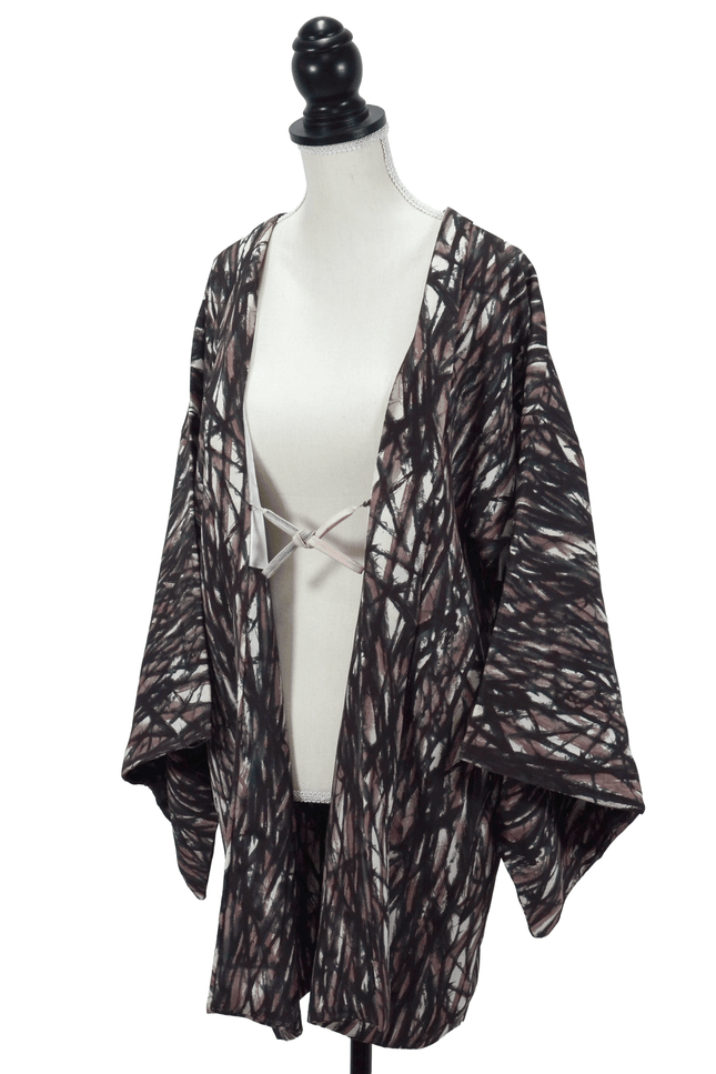 Vintage Haori with brush-like lines