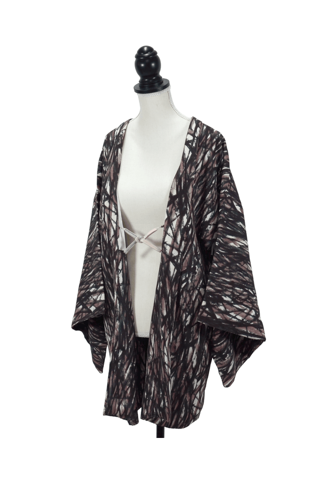 Vintage Haori with brush-like lines