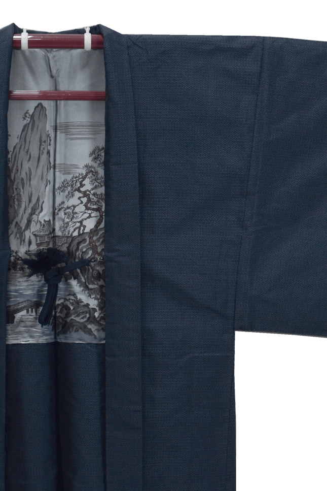 Vintage Haori with hand-painted landscape lining