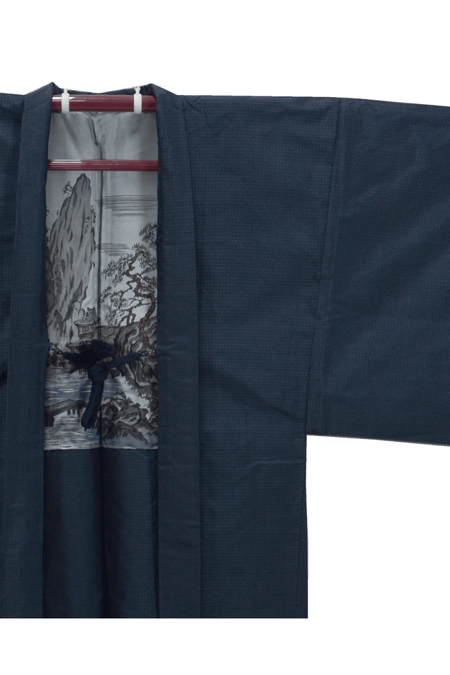 Vintage Haori with hand-painted landscape lining