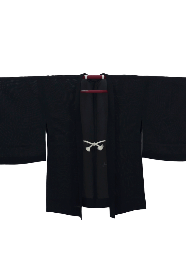 Vintage Haori with translucent black sha fabric