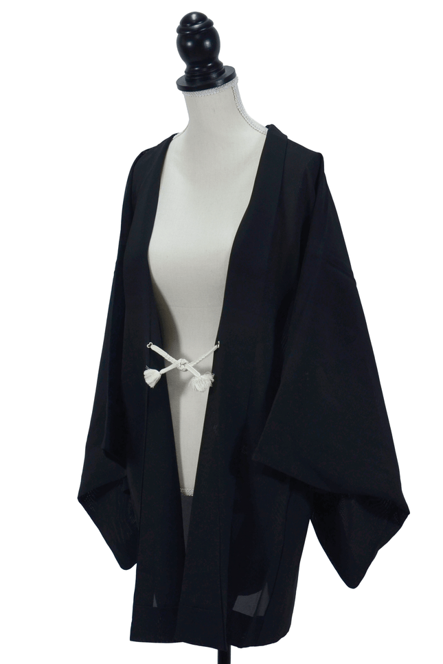 Vintage Haori with translucent black sha fabric