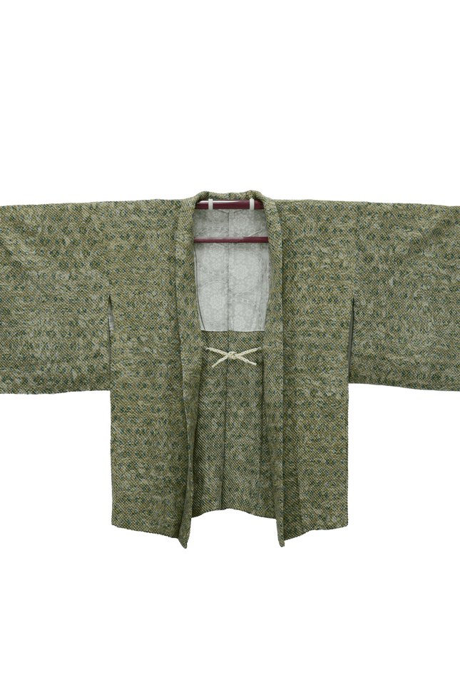 Vintage Haori - Shibori pattern with a calm green tone