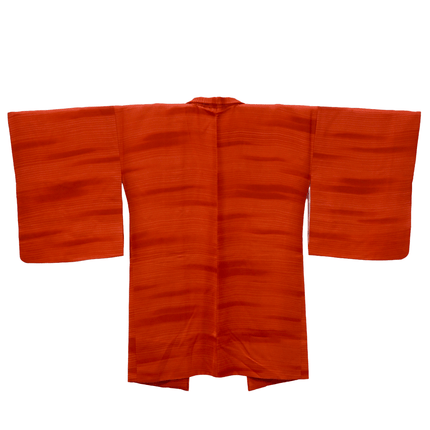 Vintage Haori mit kräftigem Rot und abstraktem Wolkenmotiv