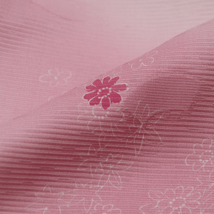 Vintage Haori mit Ahornblättern in zartem Pastellrosa