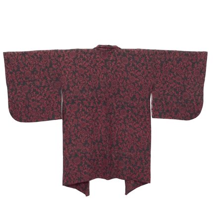 Antiker Haori mit Punkt- und Blumenmuster aus Seide (1920er–1930er Jahre)