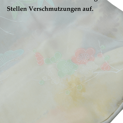 Vintage Haori mit Chrysanthemenmuster auf schwarzem Grund