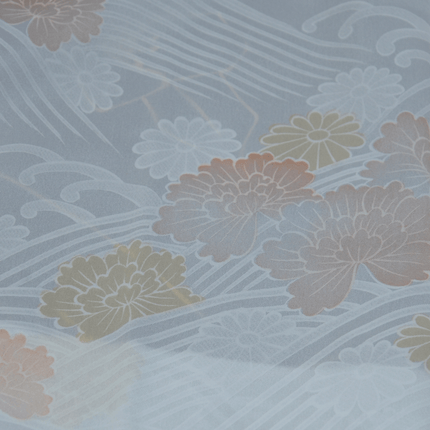 Vintage Haori mit stilisiertem Blumenmuster in Bordeauxrot