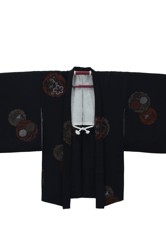Vintage Haori with snow circle and flower motifs