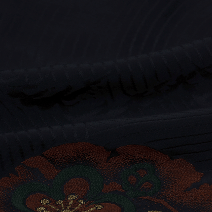 Vintage Haori mit Schneekreis- und Blumenmotiven