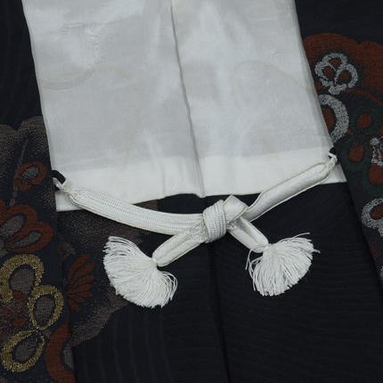 Vintage Haori mit Schneekreis- und Blumenmotiven
