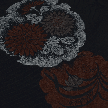 Vintage Haori mit Schneekreis- und Blumenmotiven