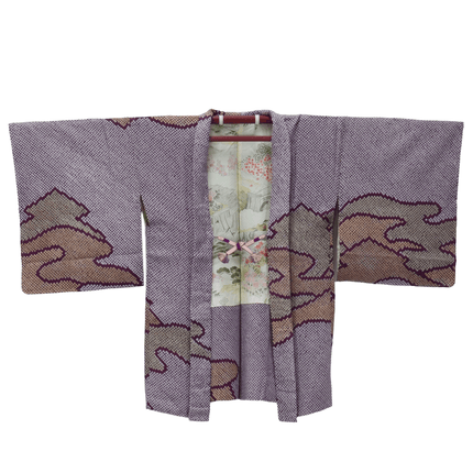 Vintage Haori mit Shibori-Wolkenmotiven (Kumodori)