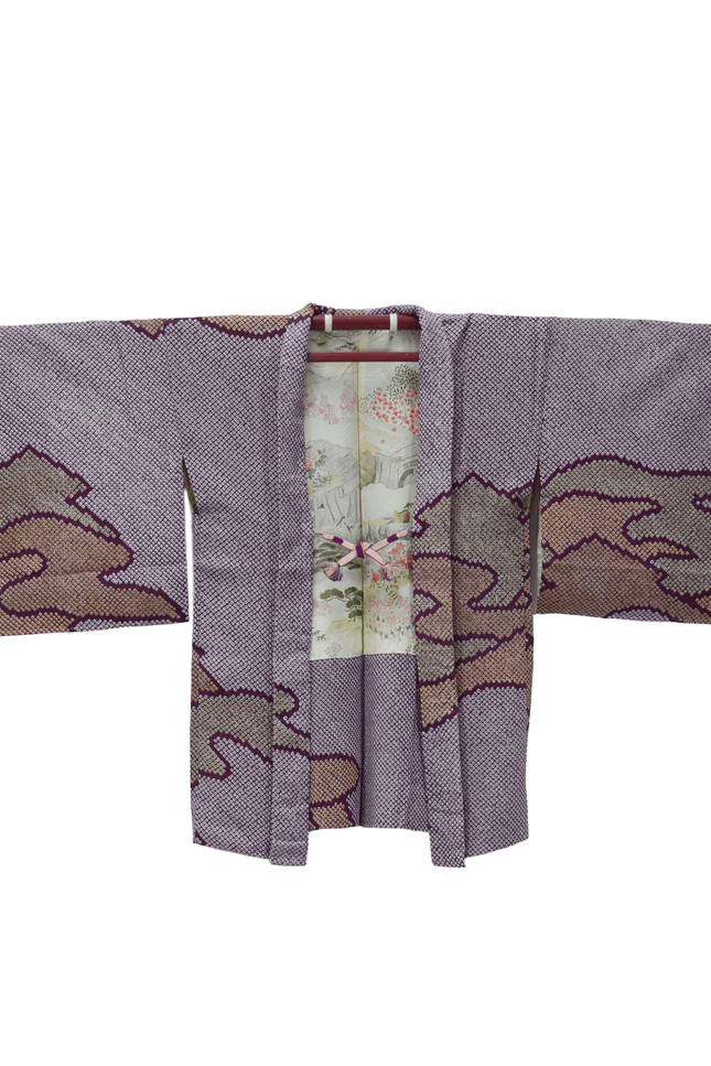 Vintage Haori with Shibori Cloud Motifs (Kumodori)