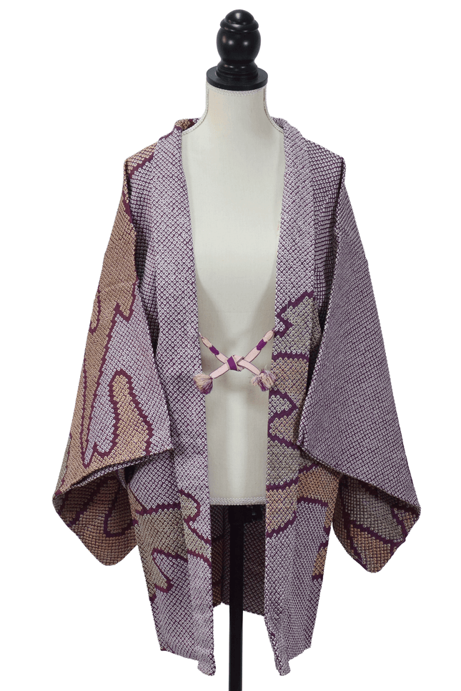 Vintage Haori with Shibori Cloud Motifs (Kumodori)